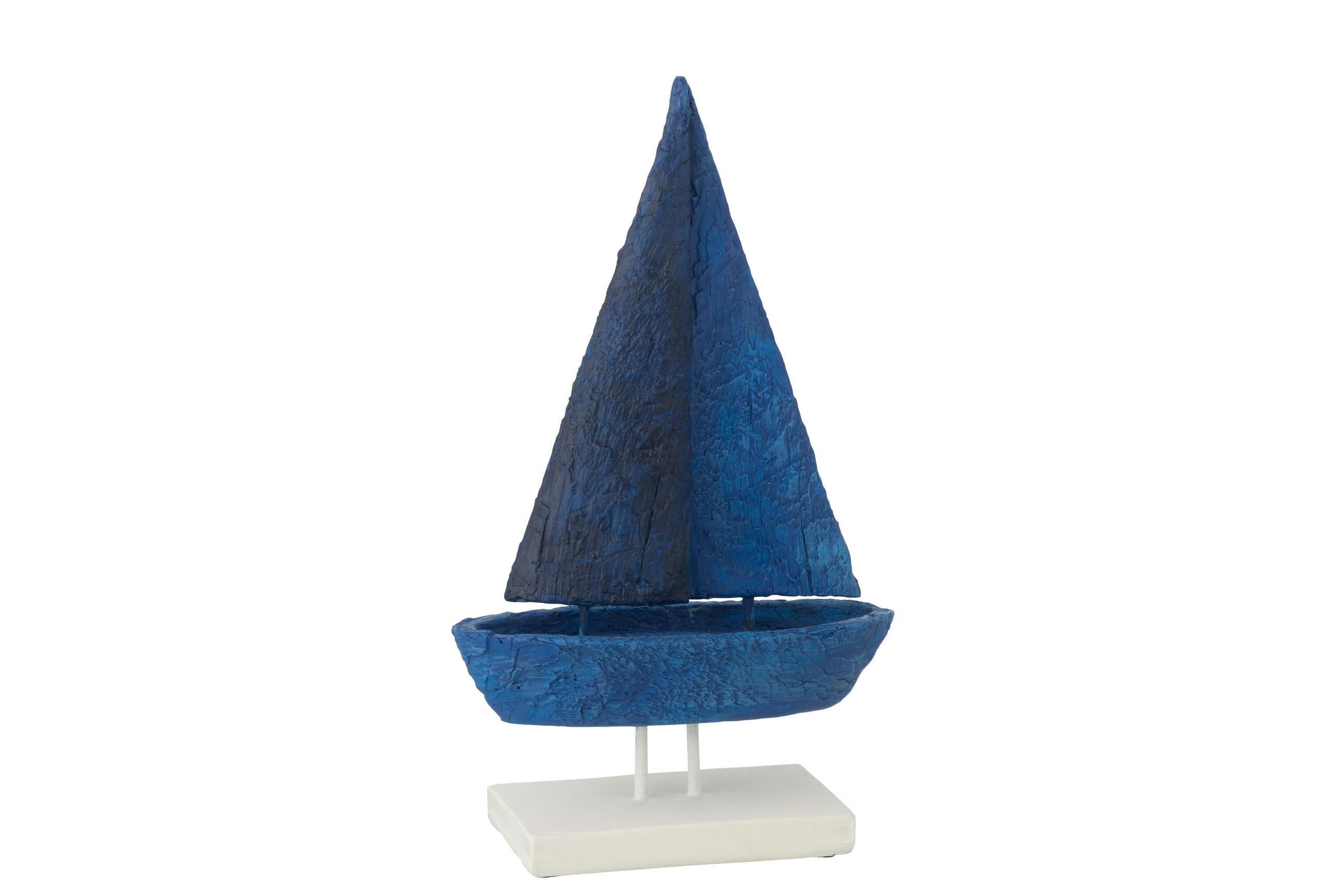 BOOT AUF FUß - Blau, Glas/Naturmaterialien (9/39/19cm) - J-Line