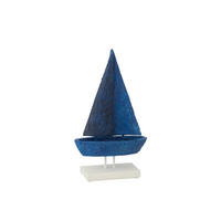 BOOT AUF FUß - Blau, Glas/Naturmaterialien (9/39/19cm) - J-Line