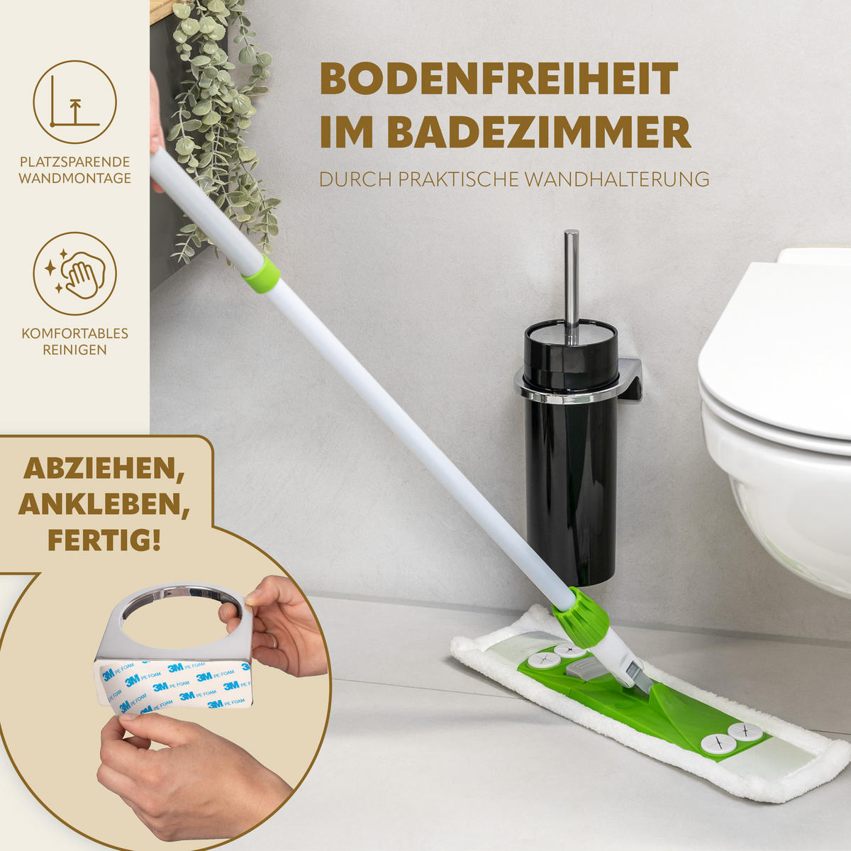 WC-GARNITUR SAVONA, schwarz - Schwarz, Kunststoff (10/36.5/10cm) - bremermann