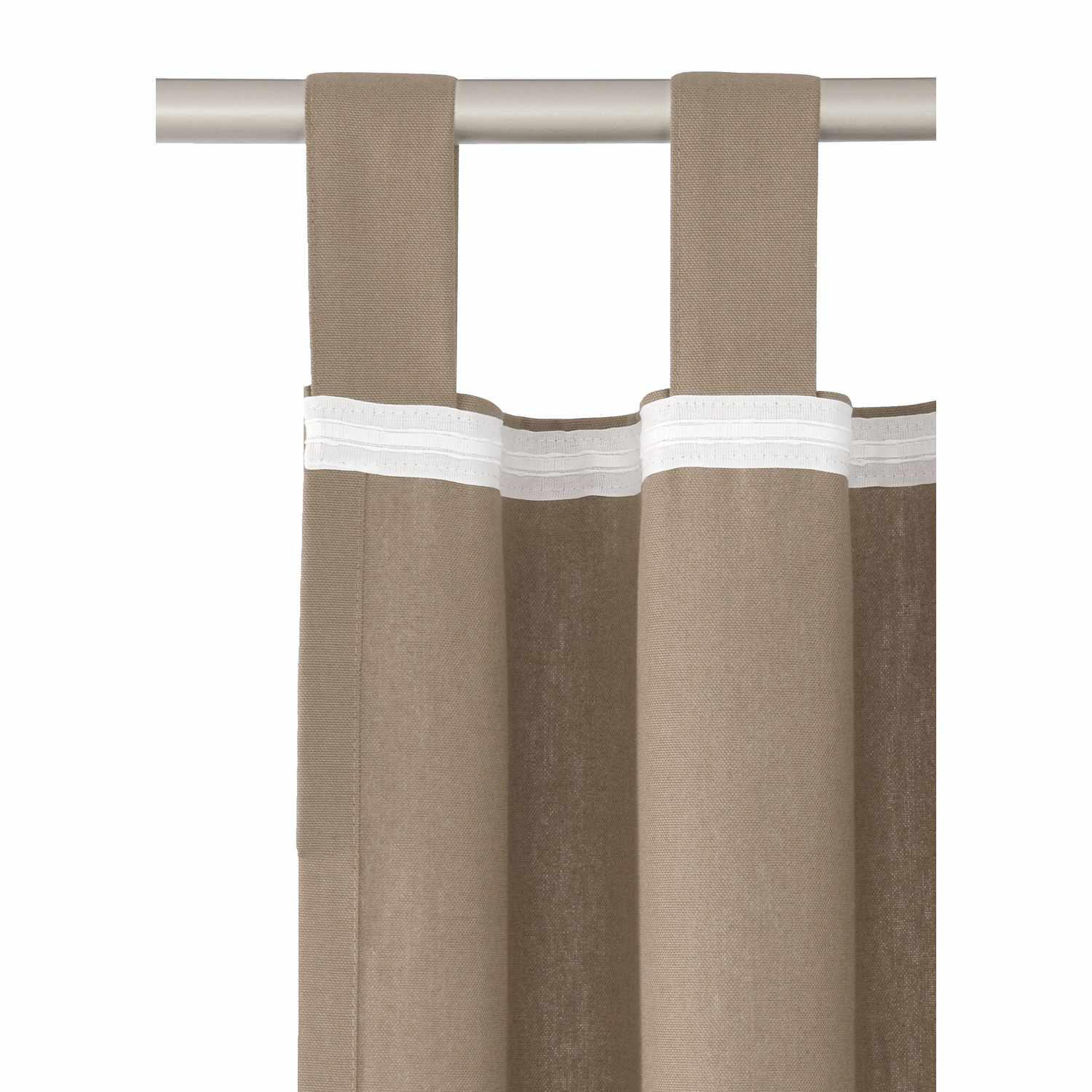 SCHLAUFENVORHANG IM UNI DESIGN DOVE Blickdicht - Ecru, Textil (140/0.5/255cm) - Tom Tailor