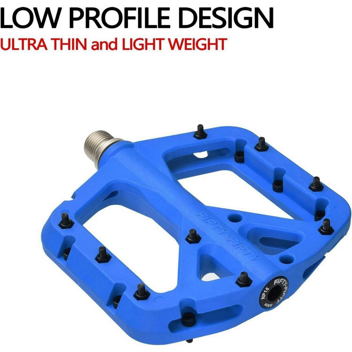 FAHRRADPEDALE Nylon Composite Blau 9/16 Zoll - Blau, Kunststoff (10.4/1.5/10.6cm)