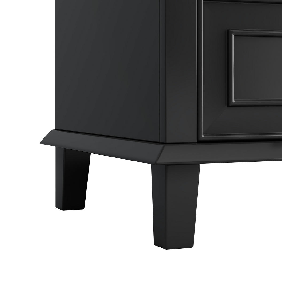 BADEZIMMERSCHRANK Schwarz 73/46/87 cm - Schwarz, Holz (73/87/45cm) - PANGIVO