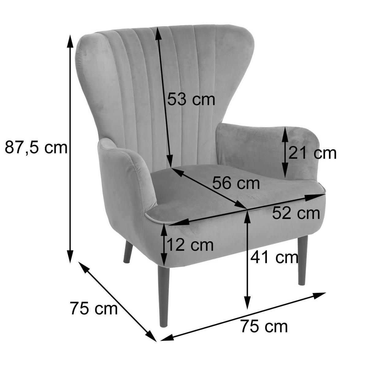 LOUNGE-SESSEL Grau - Grau, Textil (75/87/75cm) - MCW