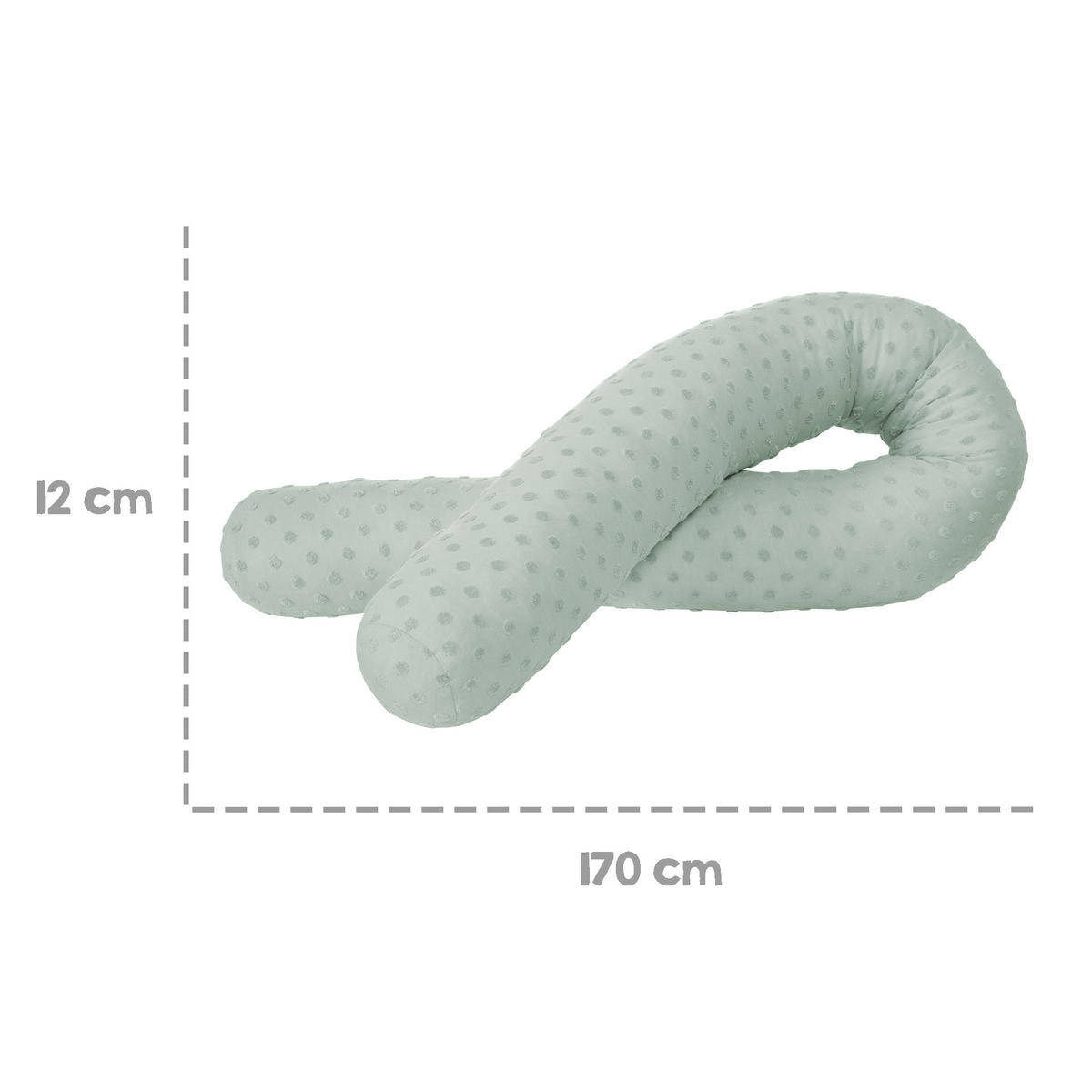 BETTSCHLANGE Lil Planet frosty green - Grün, Textil (170/12cm) - Roba