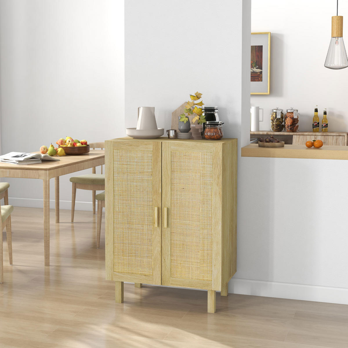SIDEBOARD Naturfarben, 2 Türen, 73/41/102 cm - Naturfarben, Holz (73/102/41cm) - PANGIVO