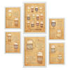 POSTER Set Mit 6 Biersorten Braun Vollfarbige Illustrationen Von Kaffee & Getränken Im Werbetafel Illustrationen Für & Heim A3 & A4 Weißer Rahmen - Weiß, Papier (29/3cm) - Nacnic