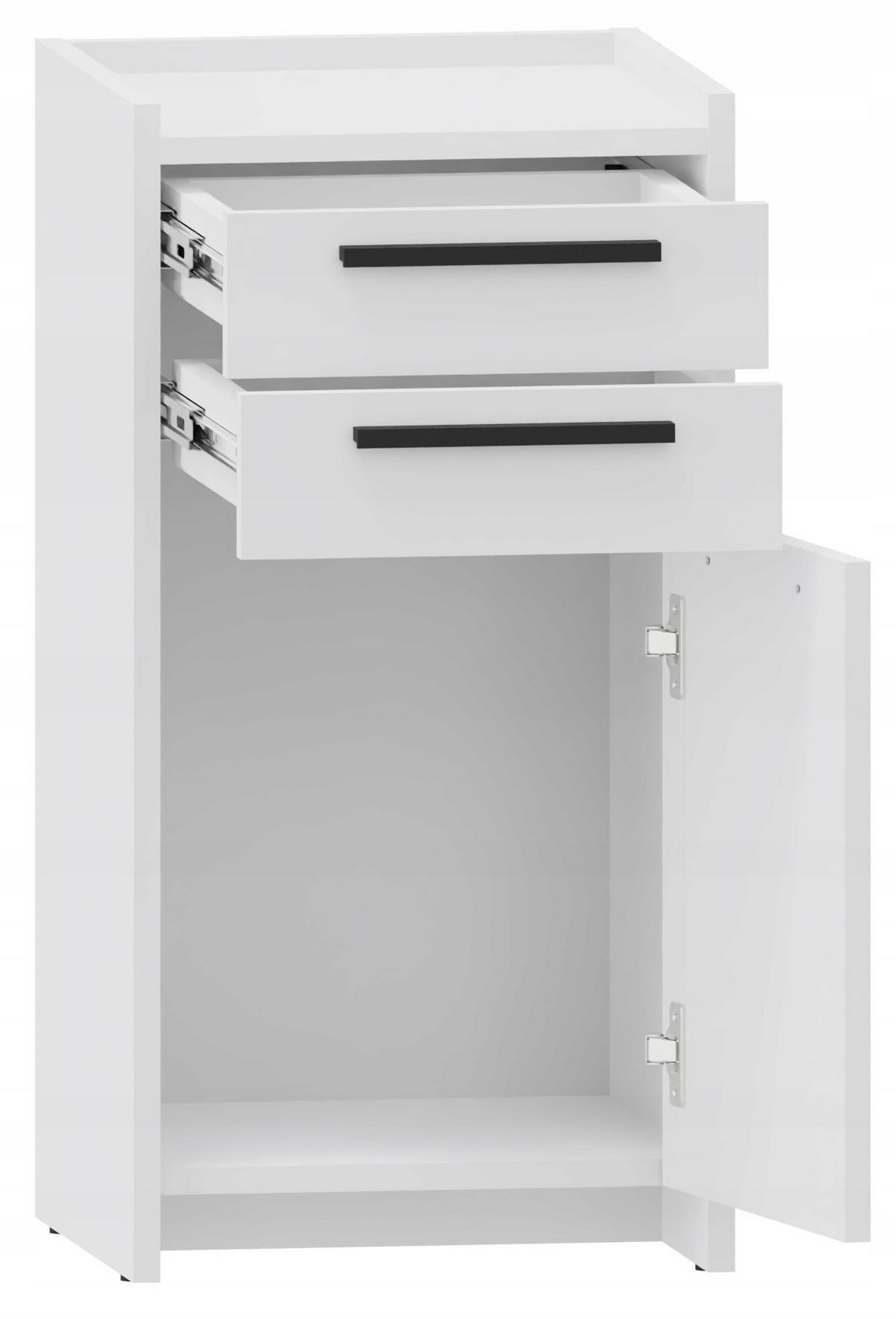 KOMMODE ALTIVO 1D2SN Weiß 36/35,6/70,4 cm - Weiß, Holzwerkstoff (36/70.4/35.6cm) - Matkam Möbel