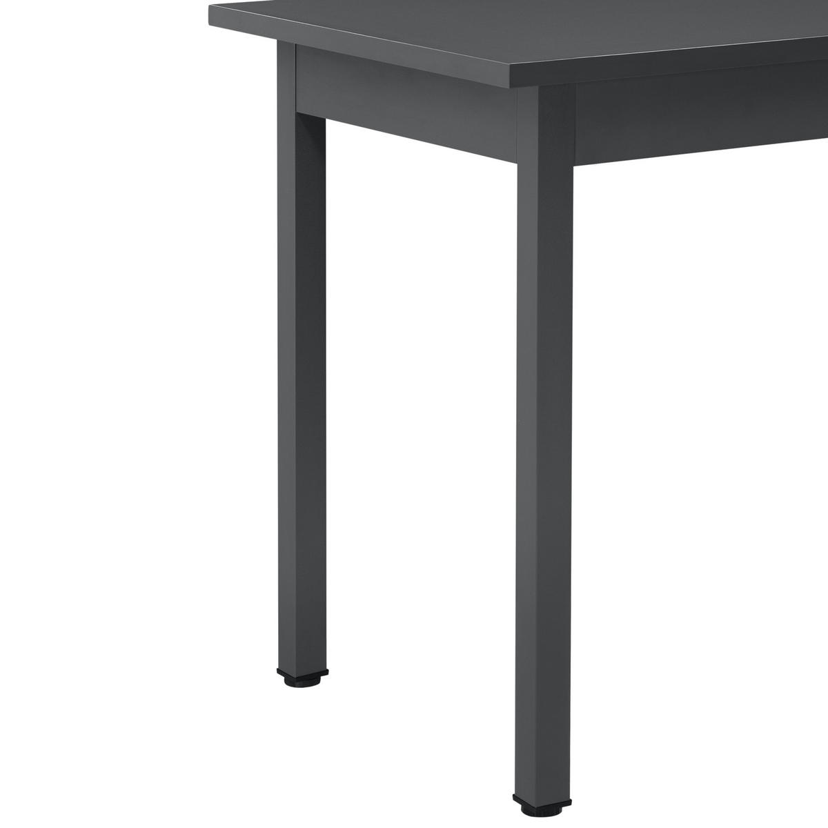 ESSTISCH Den Haag - Dunkelgrau, Holzwerkstoff/Metall (60/120/75cm) - [en.casa]