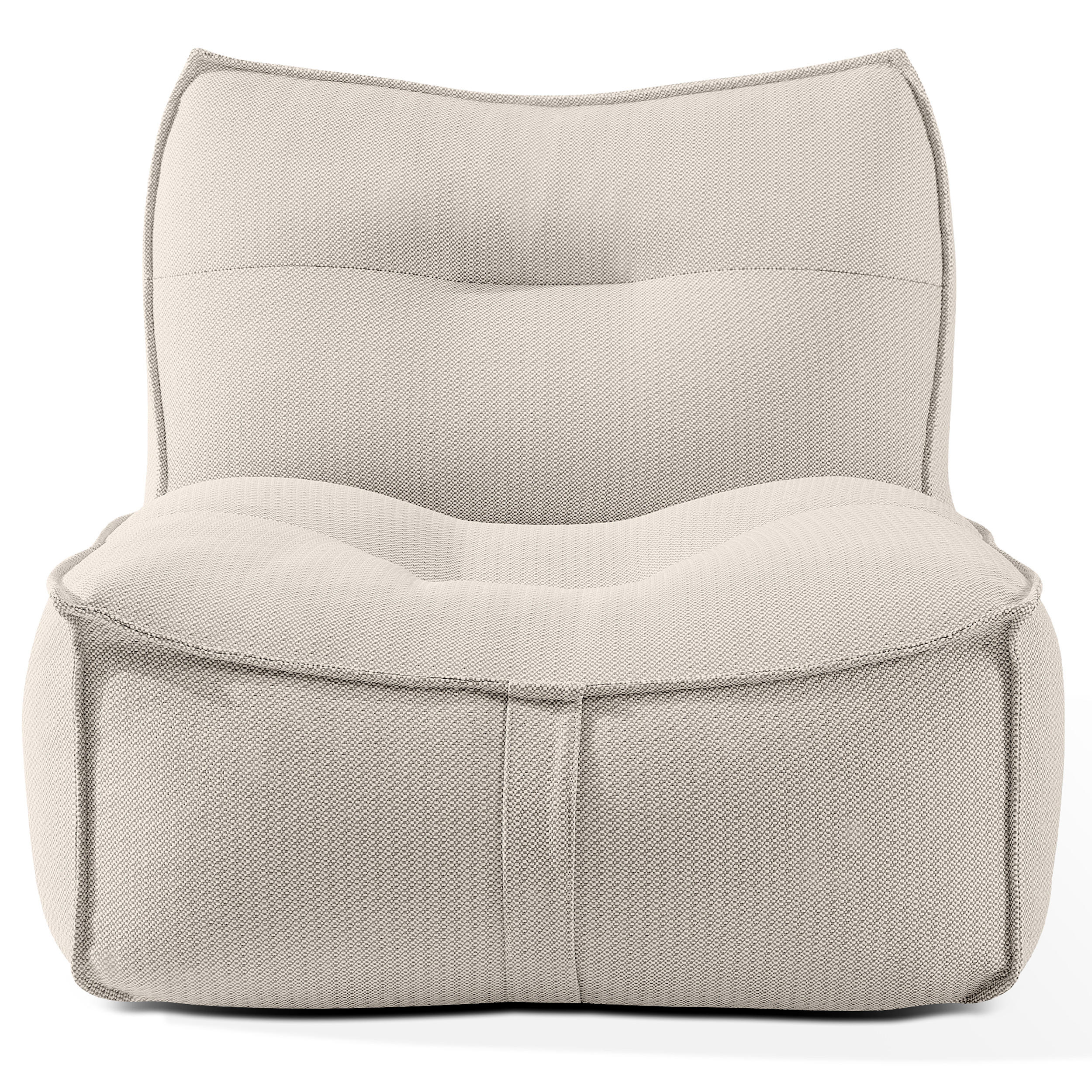 GARTENSESSEL LOVIA Lounge-Sessel, Dunkelbeige/Weiß - Beige, Textil (90/82/106cm) - KONSIMO®
