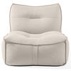 GARTENSESSEL LOVIA Lounge-Sessel, Dunkelbeige/Weiß - Beige, Textil (90/82/106cm) - KONSIMO®