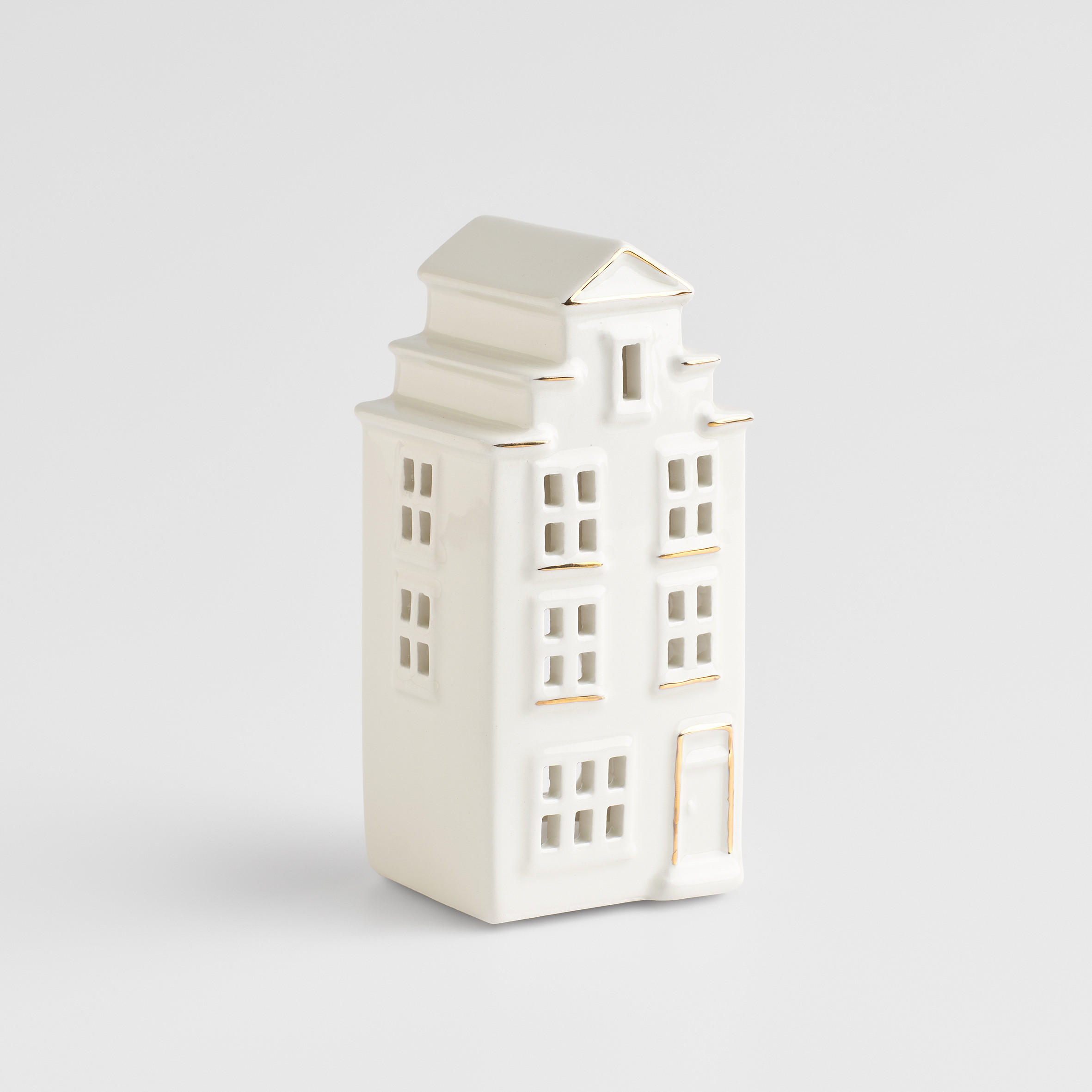 KERZENSTÄNDER Karit, Weiß, 15 x 6 x 7.2 cm, Dekorative Weihnachtsdeko - Weiß, Keramik (6/15/7.2cm) - home&you