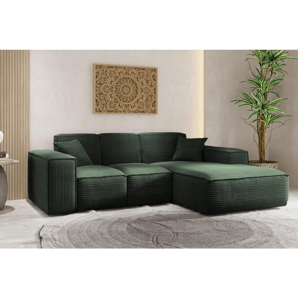 Thumbnail - Kaiser Möbel Ecksofa, Grün, Textil, L-Form,L-Form, 266x165 cm, Wohnzimmer, Sofas & Couches, Wohnlandschaften, Ecksofas