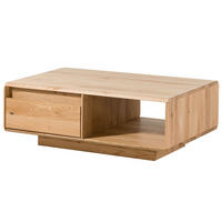 COUCHTISCH Wildeiche 110x70x40 natur geölt CARDIFF #160 - Braun, Holz (110/70/40cm) - Massivmoebel24