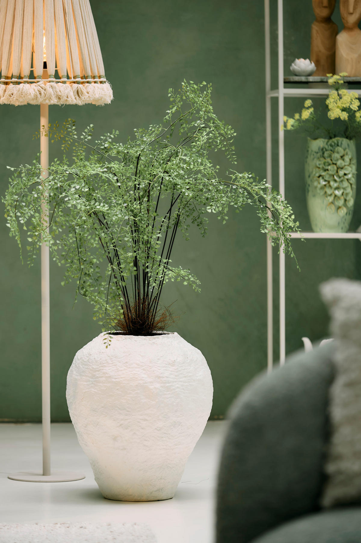 VASE Pantoja Weiß Ø45/50 cm - Weiß, Kunststoff (50cm) - Light & Living