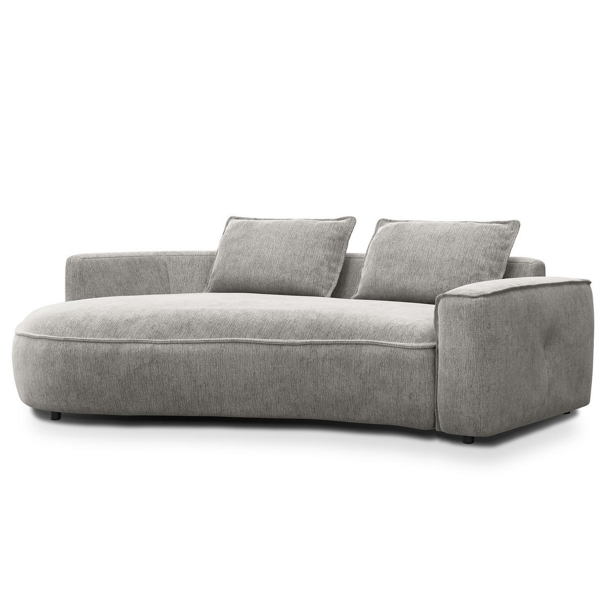 2,5-SITZER SOFA - Hellgrau, Textil (217/82/156cm) - home24
