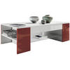 COUCHTISCH Clip Blenden in Bordeaux Hochglanz - Bordeaux, Holzwerkstoff (60/118/37cm) - Vladon