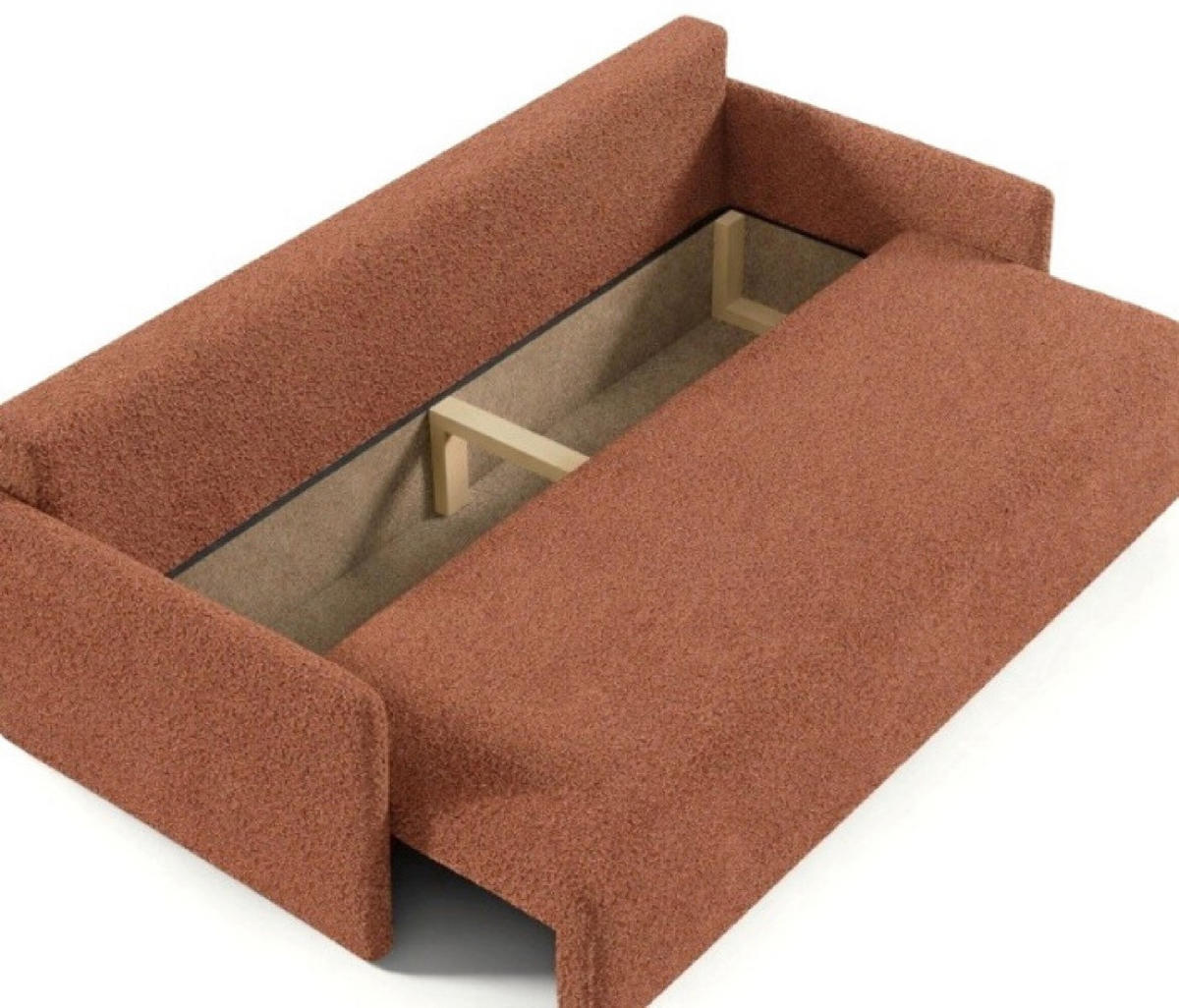 SOFA Ceglasty SISI Mit Schlaffunktion - Orange, Textil (207/90/87cm) - Sepro Meble