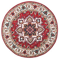 HANDTUFTTEPPICH Royal Heriz 190x190 cm - Rot, Textil (190/190cm) - THEKO