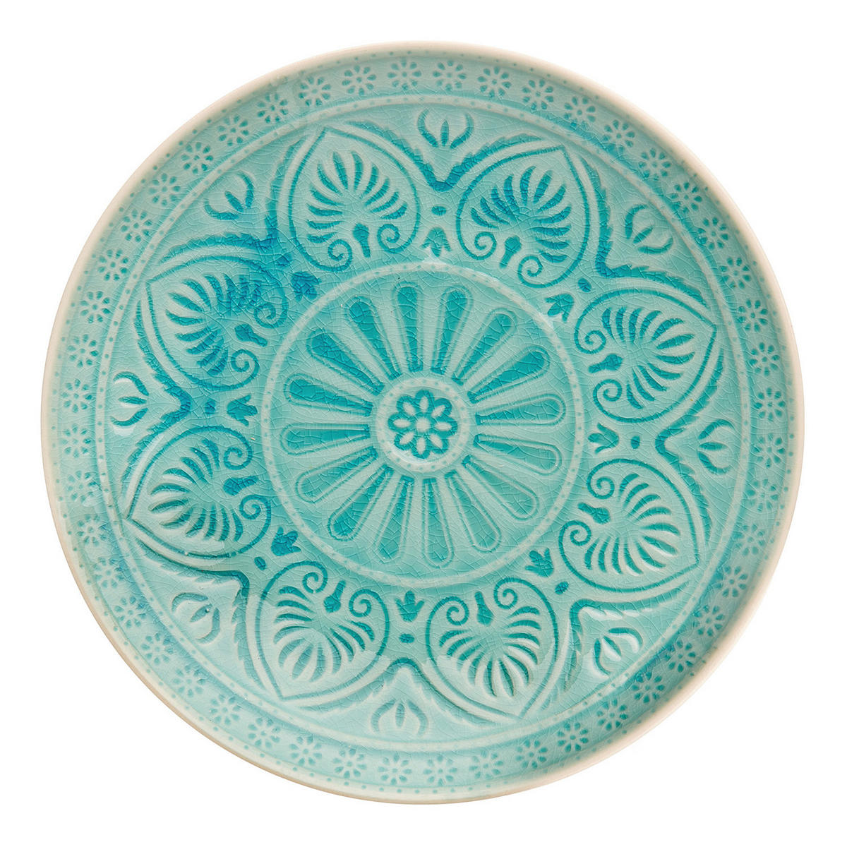 TELLER 6er-Set Sumatra 21 cm - Türkis, Keramik (21/21/2.5cm) - Butlers