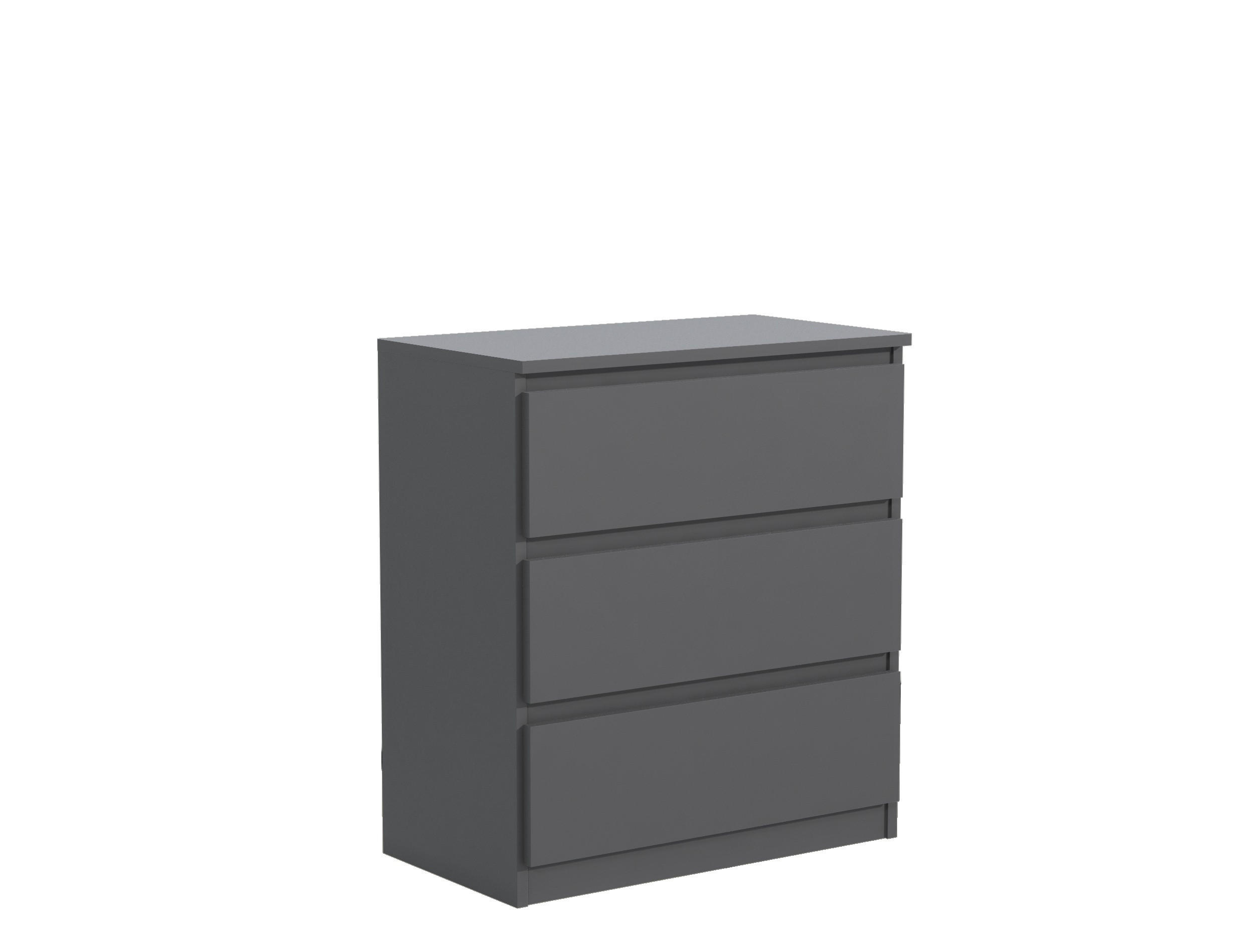 KOMMODE Anthrazit 70/79/39 - Anthrazit, Holzwerkstoff (70/79/39cm) - RAUMHIRSCH FURNITURE