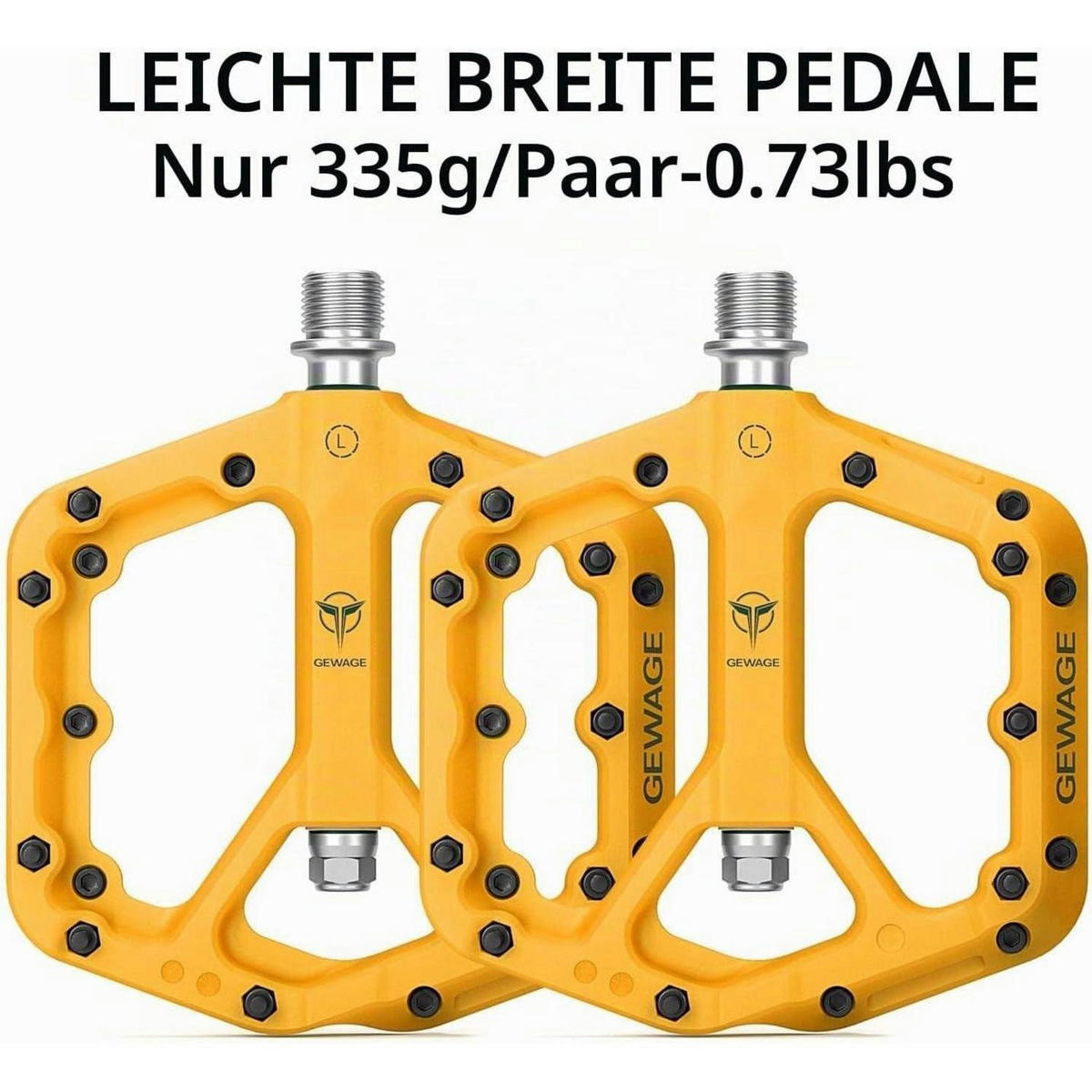 FAHRRADPEDALE Mountainbike Gelb - Gelb, Kunststoff (11.5/1.5/13cm)
