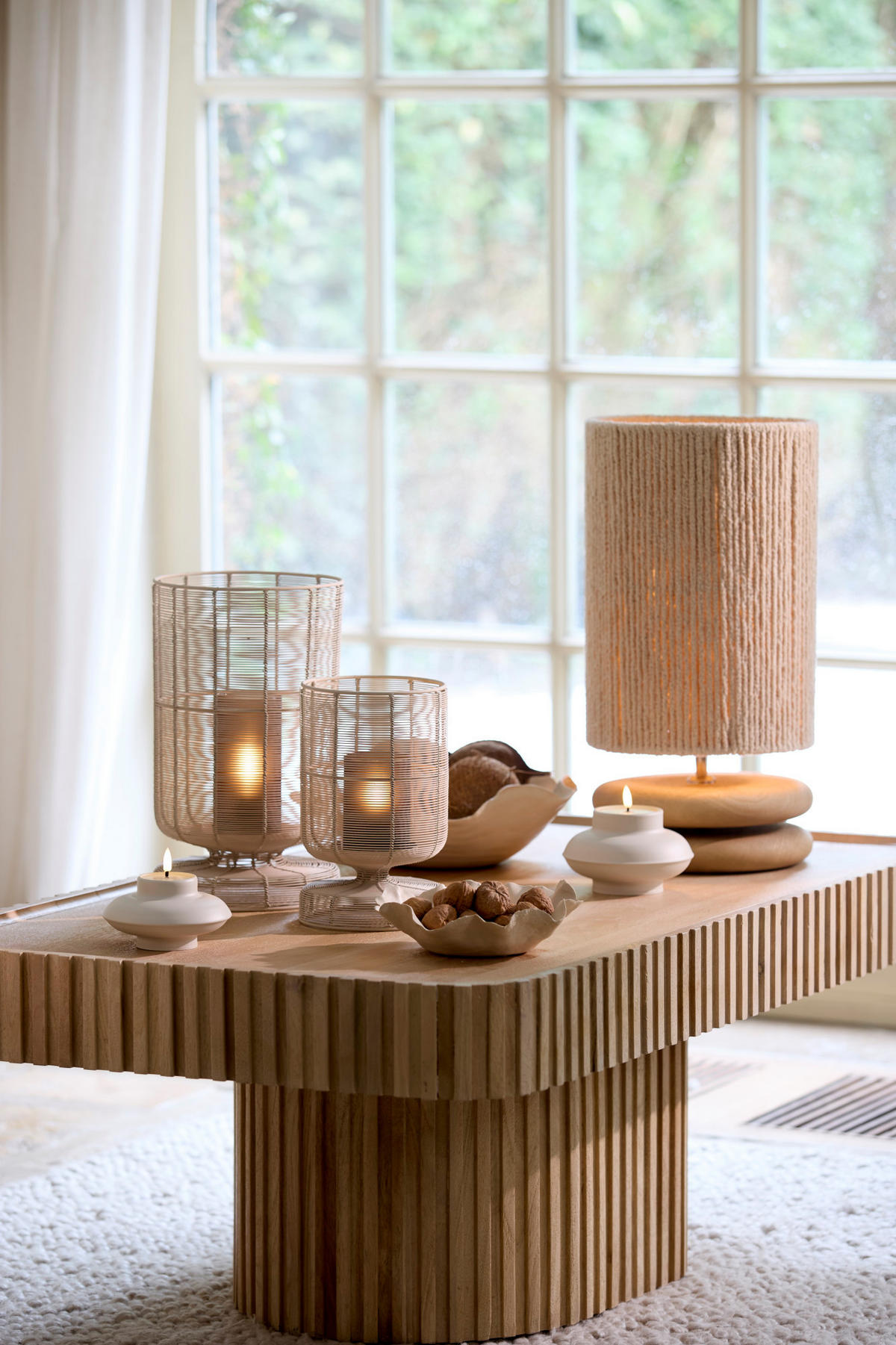 SCHALE Banda Weiß Ø34/11 cm - Weiß, Keramik (11cm) - Light & Living