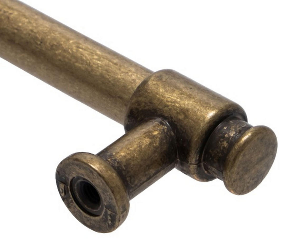 MÖBELGRIFF BA 128mm Bügelgriff Altmessing Messing brüniert Küchengriff antik - Messingfarben/Grau, Metall (1.2/2.9/15.8cm)