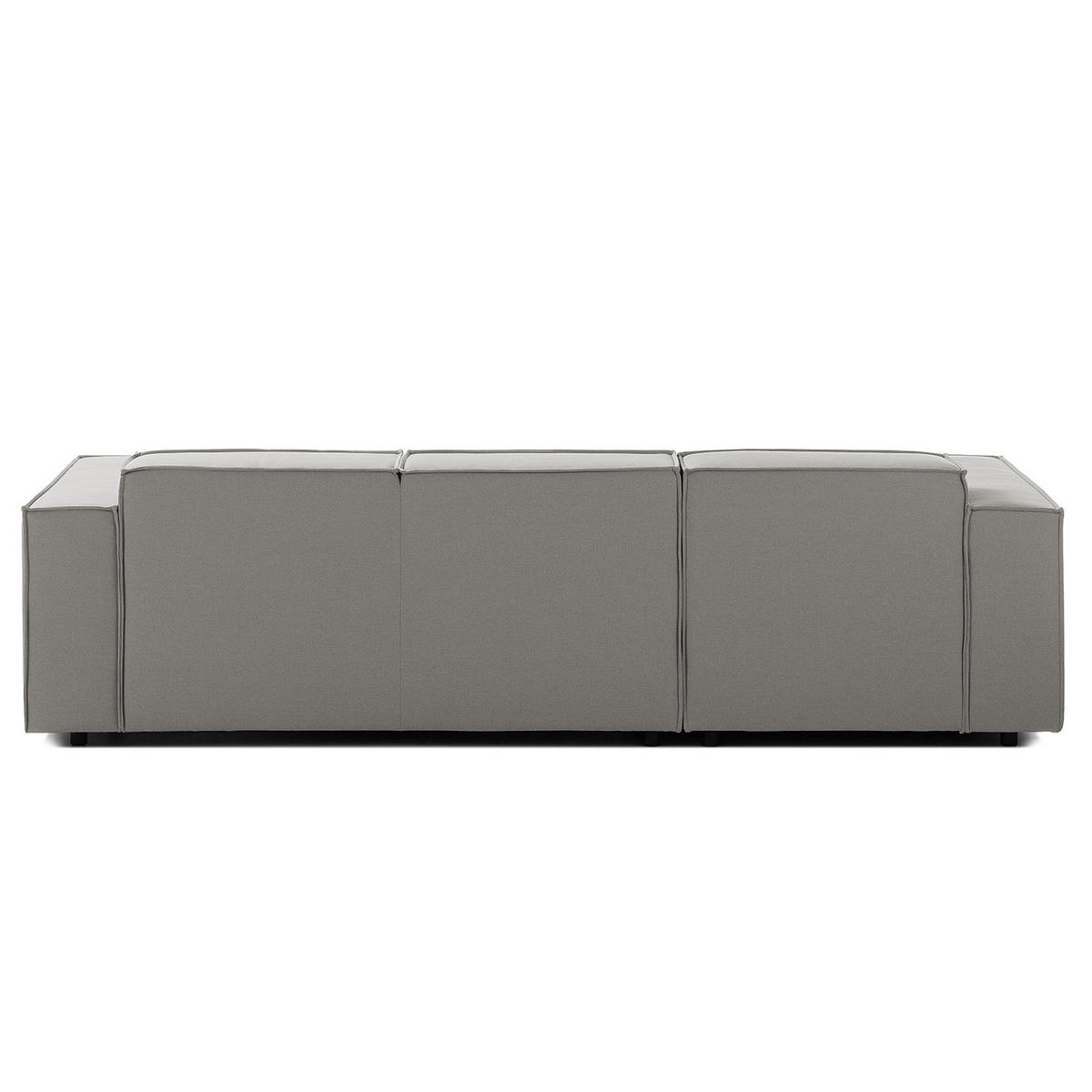 ECKSOFA mit Longchair - Graubraun/Schwarz, Kunststoff/Textil (260/177cm) - home24