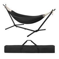 DOPPEL-HÄNGEMATTE mit Gestell – 250 kg, 2 Personen - Grau, Metall (106/100/280cm) - Auledio