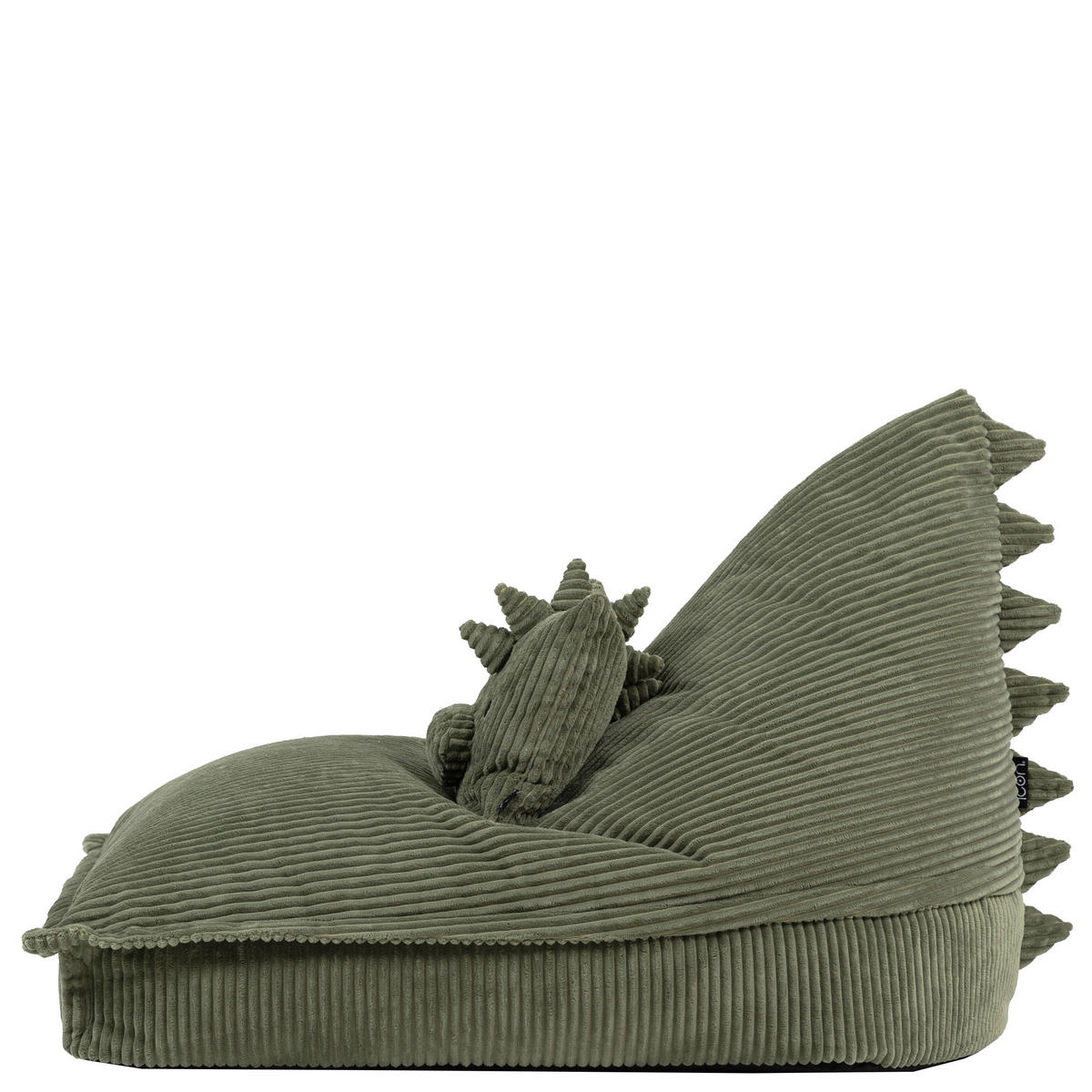 KINDERSITZSACK mit Kissen Dino Cord - Salbeigrün, Textil (72/66/102cm) - icon