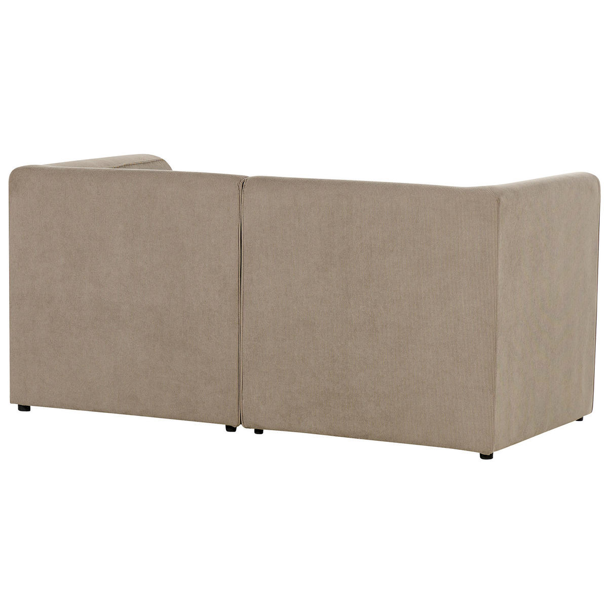 2-SITZER-SOFA Cord taupe Lemvig - Taupe, Textil (166/78/83cm) - Beliani