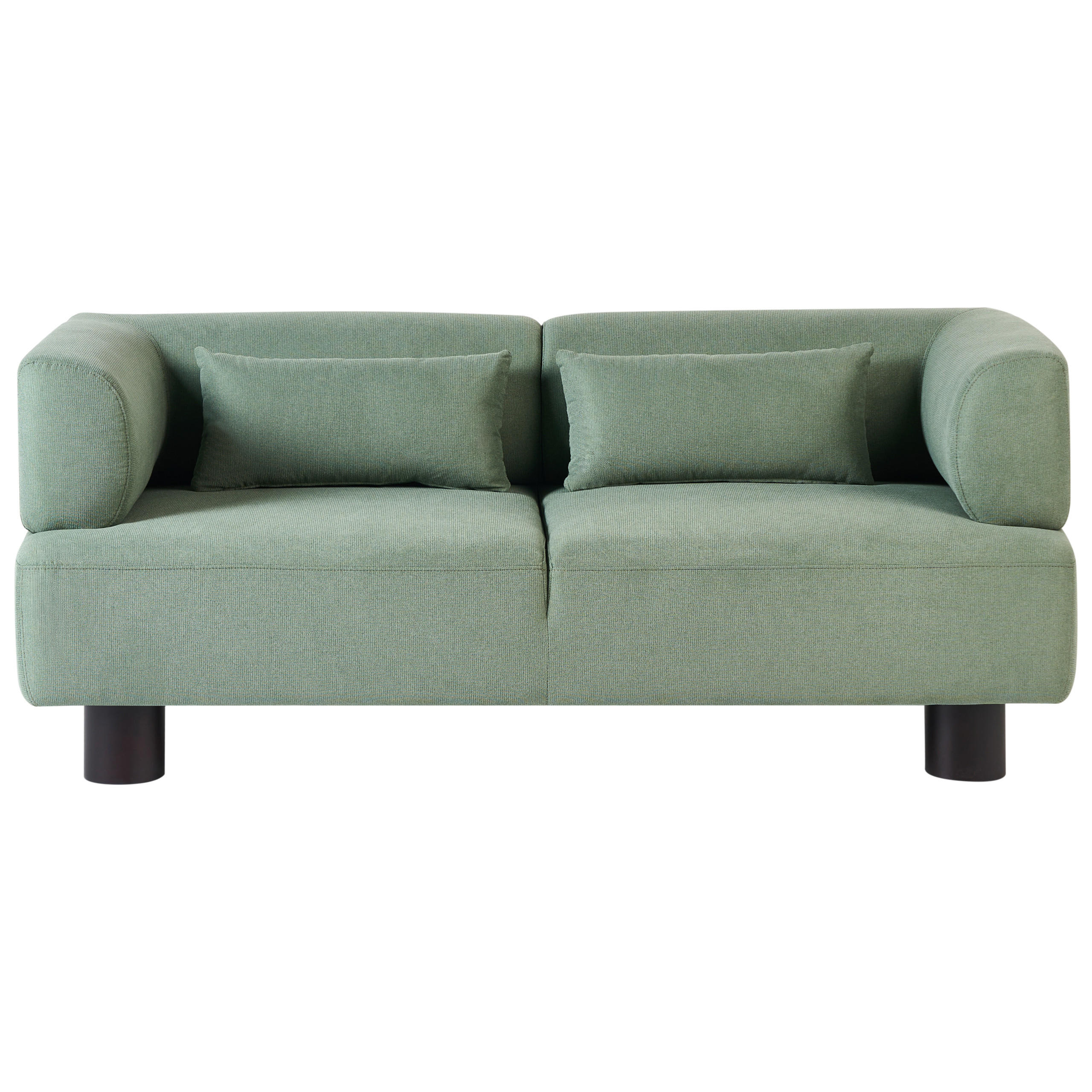 2-SITZER-SOFA Hellgrün Movik - Dunkelbraun, Textil (183/74/90cm) - Beliani