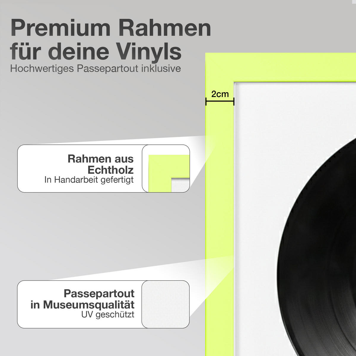VINYL BILDERRAHMEN 40/40 2er Set - Grün, Holz (40/40cm) - K-Möbel