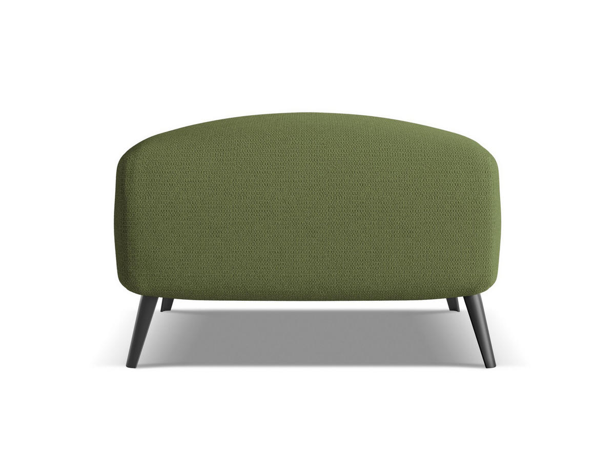 POUF Chenille Stoff Grün - Dunkelgrün/Schwarz, Textil/Metall (65/44/65cm) - Makamii
