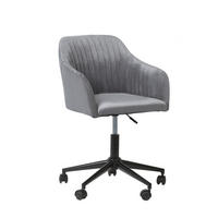 BÜRODREHSTUHL Polyester Grau Venice - Grau, Kunststoff/Textil (45/89/64cm) - Beliani