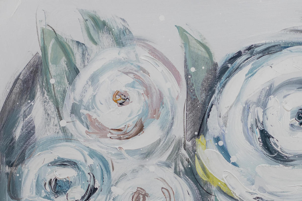 ACRYLBILD HANDGEMALT 60/60 cm - Blau, Holz/Textil (60/60cm) - KUNSTLOFT