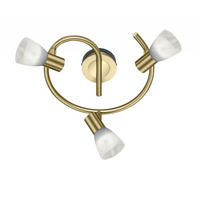 LED DECKENLEUCHTE Messing matt Metall Glas - Messingfarben, Glas (30/30/21cm)