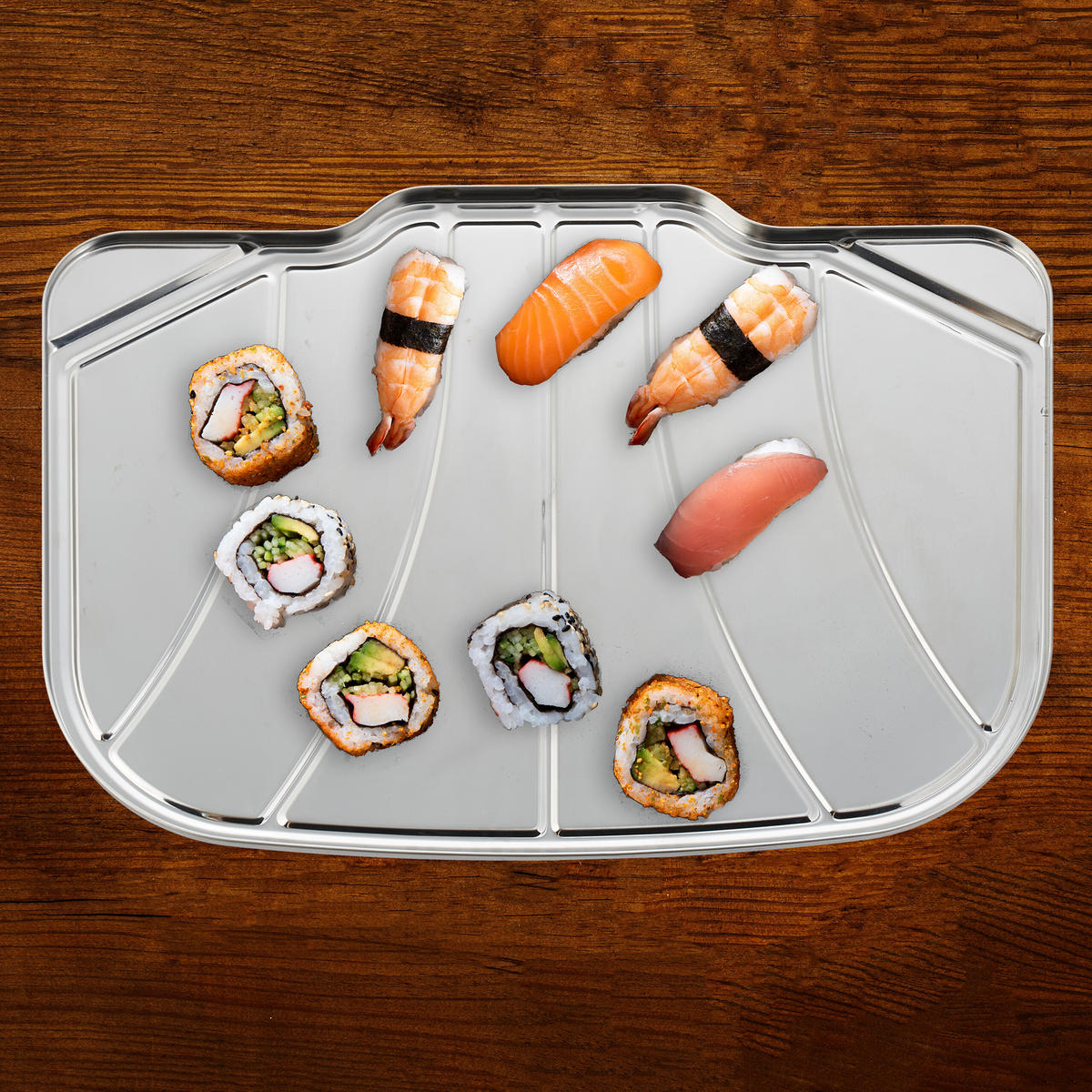 3xSERVIERPLATTE - Silberfarben, Metall (39/1.5/27.5cm) - Relaxdays