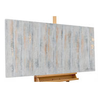 RUČNE MAĽOVANÝ AKRYLOVÝ OBRAZ 120/60 cm, sivý, abstraktný geometrický motív - sivá, drevo/textil (120/60cm) - KUNSTLOFT