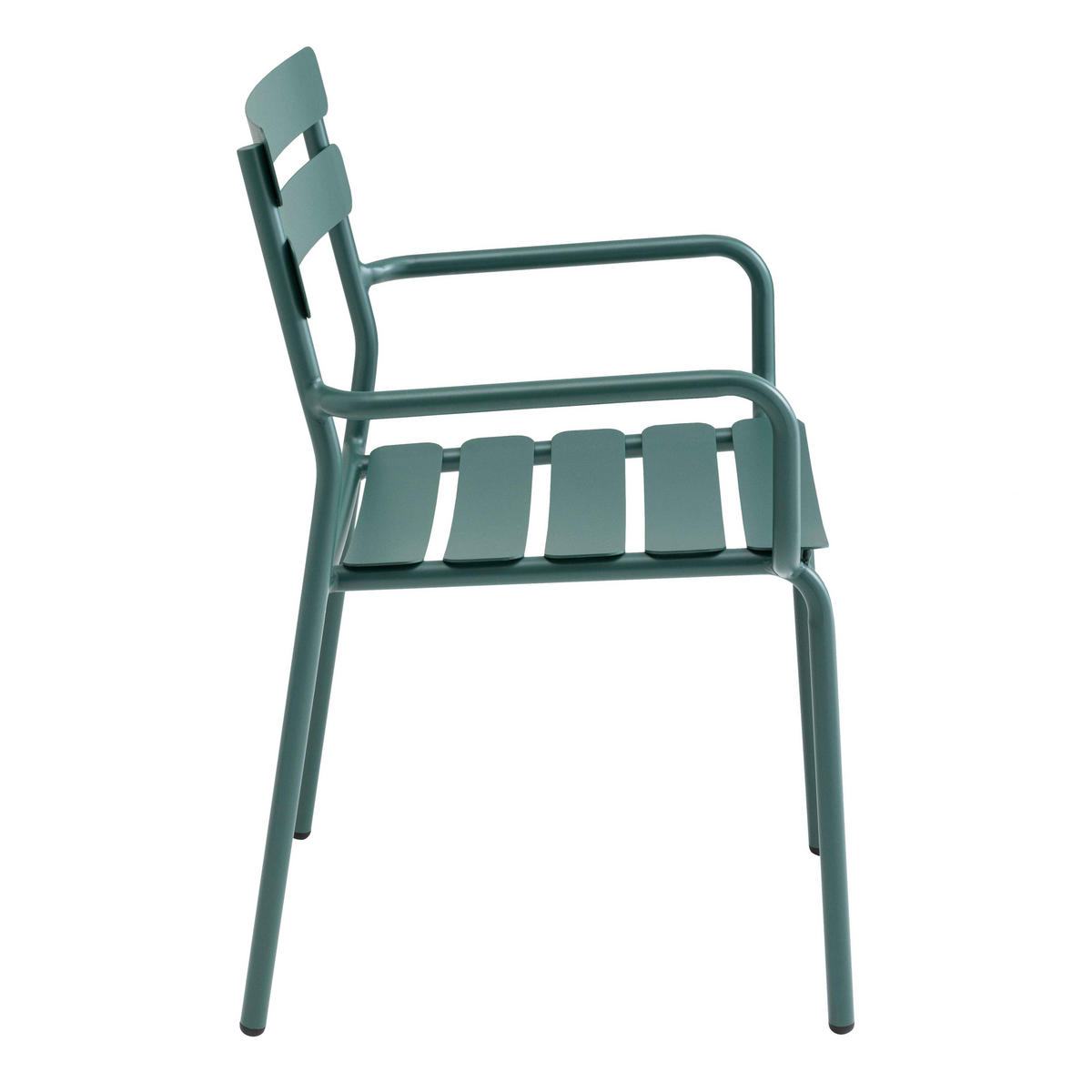 GARTENSTUHL aus Aluminium, Dunkelgrün - Grün, Metall (46/84/55cm) - Oviala