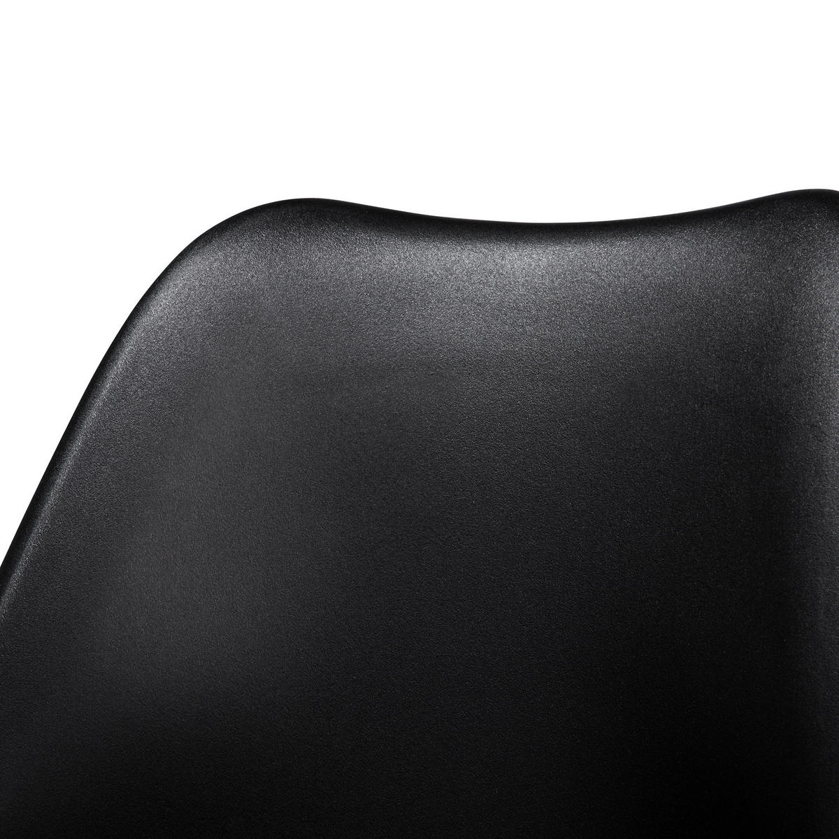 STUHL 2er-Set Kunststoff Schwarz Dakota II - Schwarz, Holz/Kunststoff (47/84/43cm) - Beliani