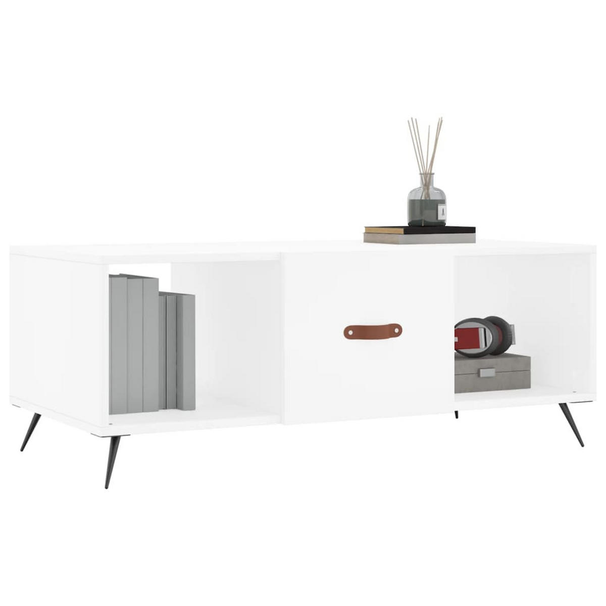 COUCHTISCH Weiß 102x50x40 cm Holzwerkstoff - Weiß, Holzwerkstoff (102/50/40cm) - furnicato