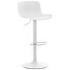 BARHOCKER höhenverstellbar Weiß KUSI Kunststoff 81-102x44x45 cm - Weiß, Kunststoff/Metall (44/81/44cm) - DELUKE