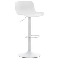 BARHOCKER höhenverstellbar Weiß KUSI Kunststoff 81-102x44x45 cm - Weiß, Kunststoff/Metall (44/81/44cm) - DELUKE