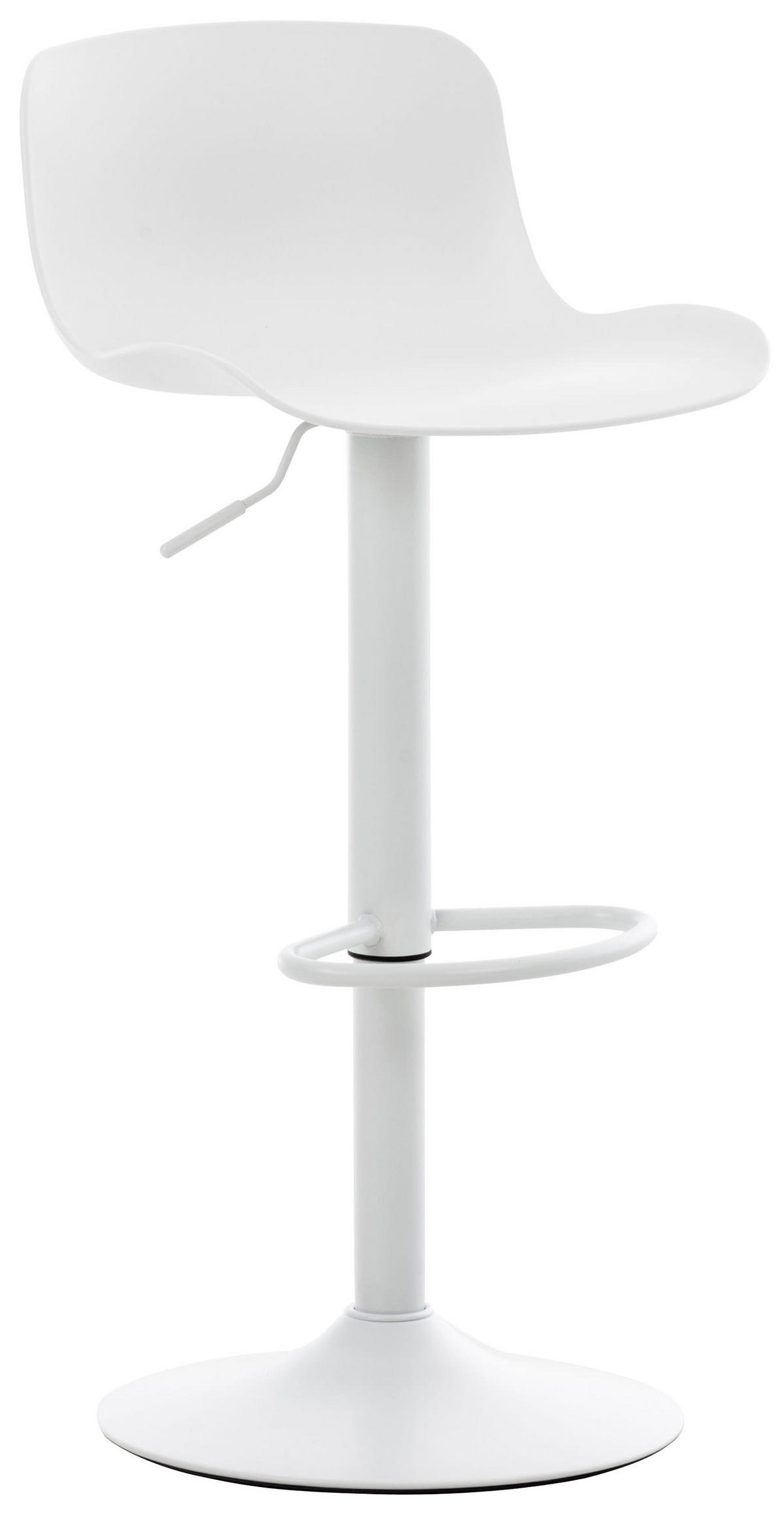BARHOCKER 4er Set Kunststoff weiß - Weiß, Kunststoff/Metall (44/81/44cm) - CLP