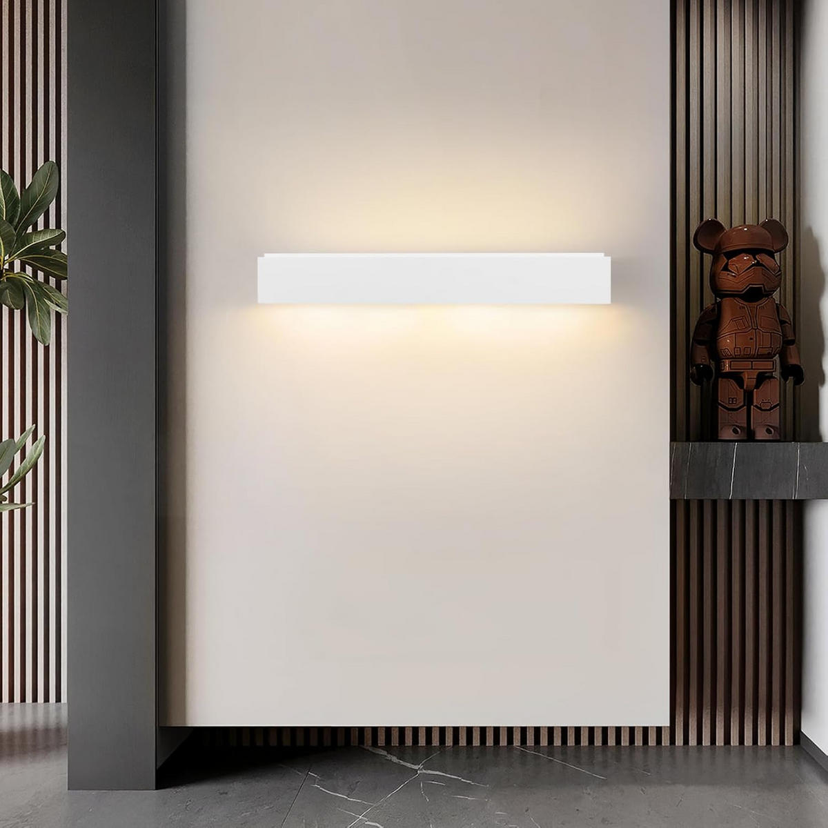 LED - WANDLEUCHTE Tiefthar 7.7/8.4/52.0 cm - Weiß, Metall (7.7/8.4/52cm) - ZMH