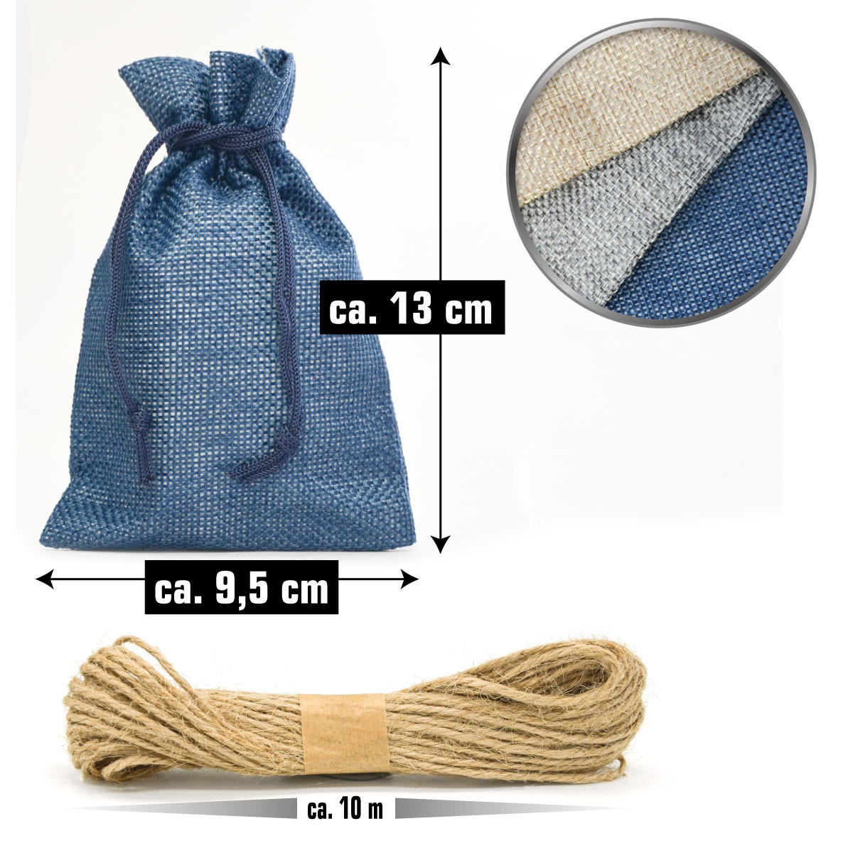 ADVENTSKALENDER zum Selbstbefüllen, 24 Geschenk-Säckchen Blau - Blau, Kunststoff (9.5/3/13cm) - Dunedesign