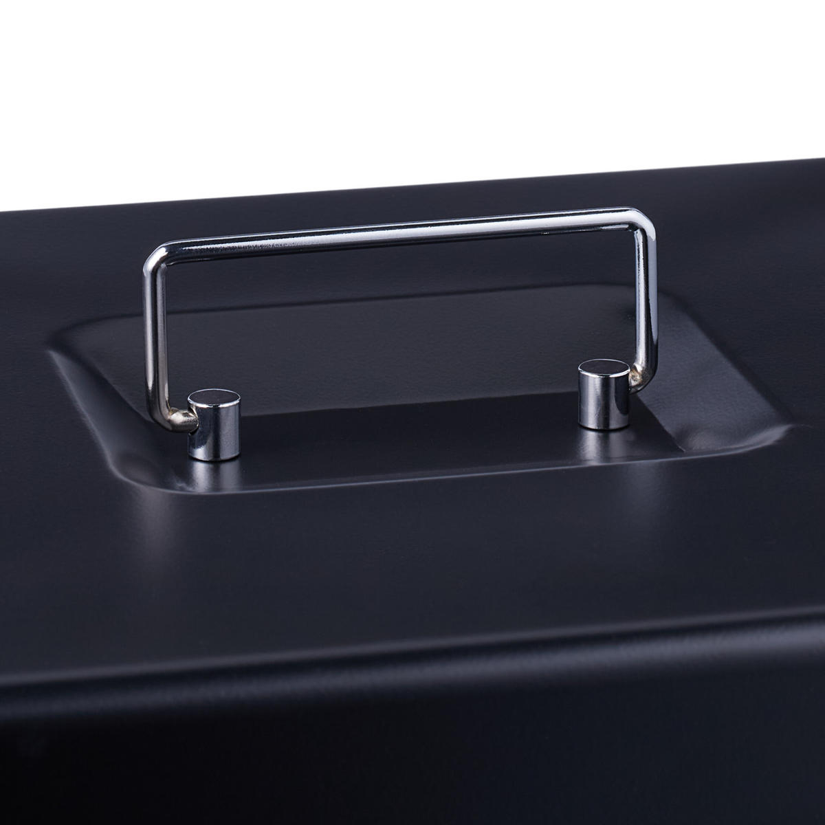 GELDKASSETTE Euro-Münzbrett - Schwarz, Kunststoff/Metall (30.5/8.5/25cm) - Relaxdays