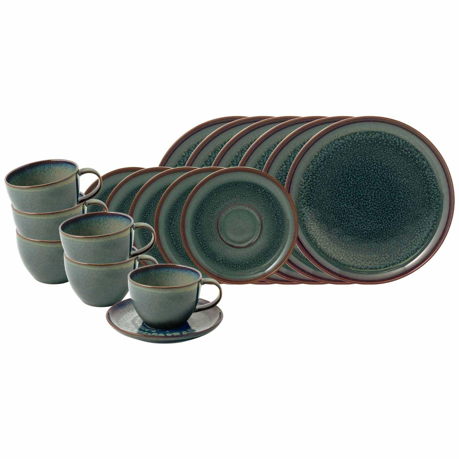 KAFFEESERVICE Crafted Breeze 18er Set - Grün, Keramik (1/1/1cm) - like.Villeroy & Boch