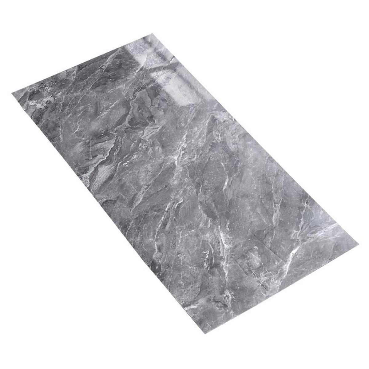 WANDPANEELE 1.8m²/10-TLG. Wasserdicht Selbstklebend Marmormuster Grau - Grau, Kunststoff (30/60/0.2cm) - Livingandhome